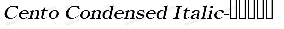 Cento Condensed Italic字体转换